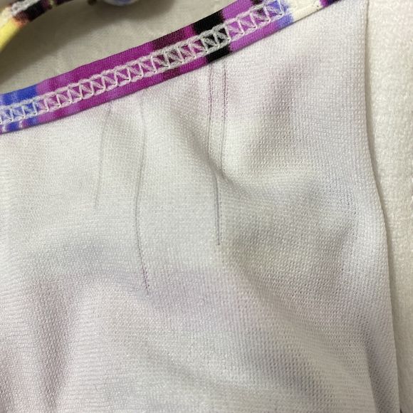 SPANX ASSETS By Sara Blakely Brush Strokes Tankini Swim Top Padded Bra Sz L - Picture 9 of 11